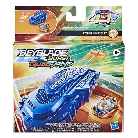 BEYBLADE Burst QuadDrive Cyclone Fury String Launcher Set.